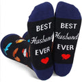 Husband Letter Cotton Socks Best Husband Ever Socks for Men Holiday Anniversary Gift