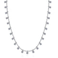 Wholesale Fine Jewellery 925 Sterling Silver Full Star Tennis Chain Luxury 3ct Cultivated Diamond Moissanite Necklace for Women
