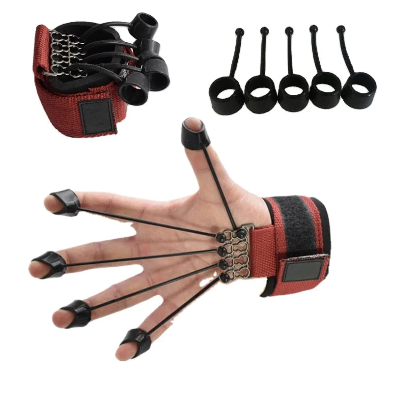 Wholesale Piano Guitar Finger Exerciser Trainers Finger Extension Training Device With Resistance Band
