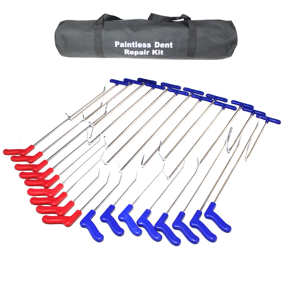 30pcs Professional Car Dent Repair Rod Kit with Tool Bag Hook Tools Rod Kit Car Repair Tools Car Dent Repair Kit