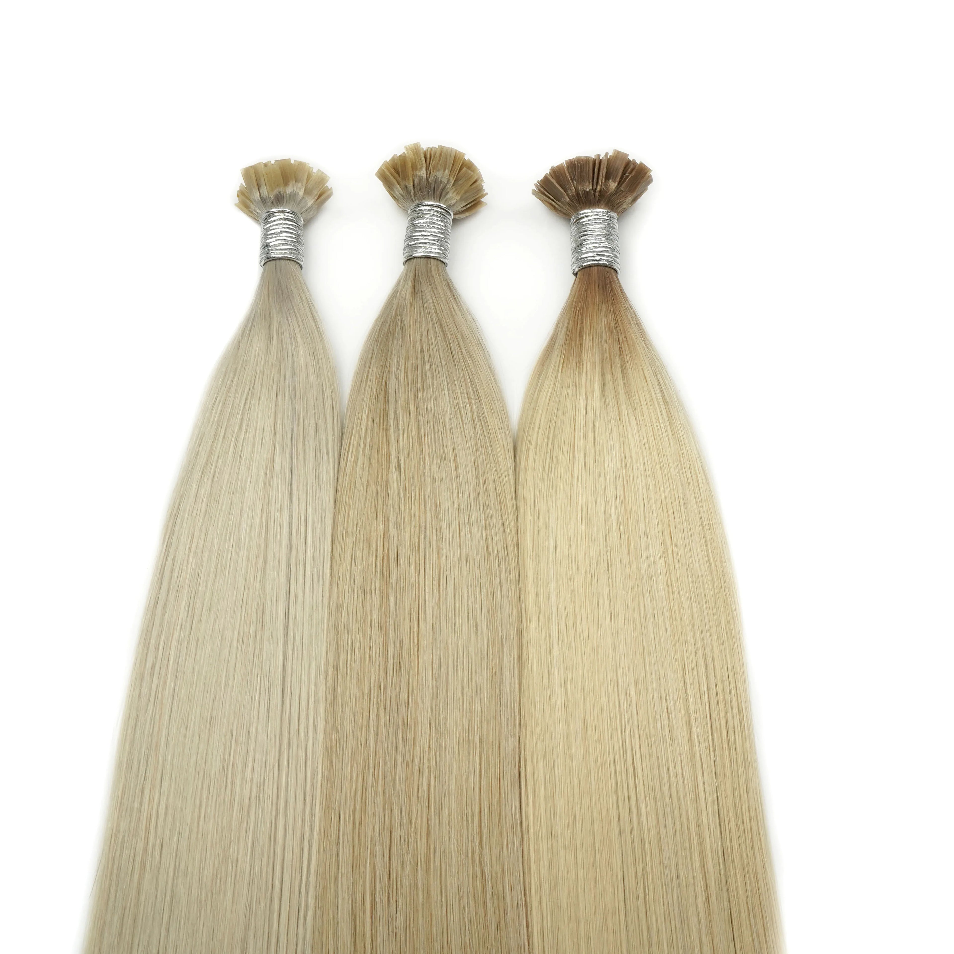 Luxury Double Drawn Flat Tip for Machine Double Weft 100% Russian/European Virgin Remy Human Hair Extensions Colors
