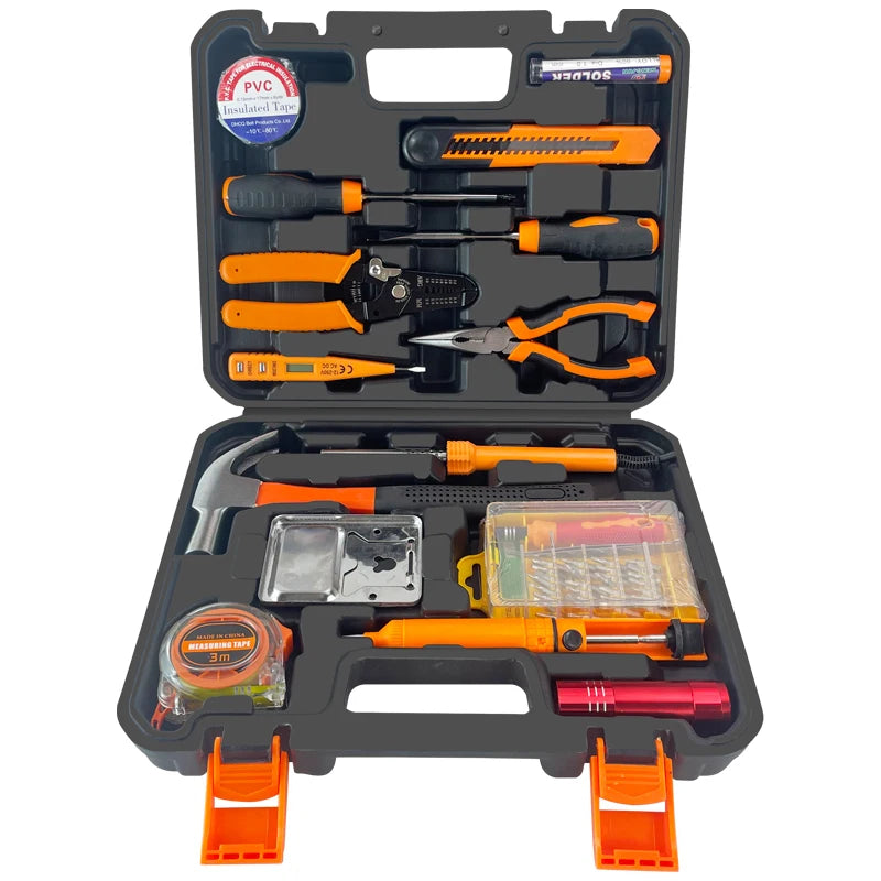47 PCS Tools Box Set Mechanic Workshop Garage High End High Durability Screwdriver Hammer Household DIY Hand Tools Box Set