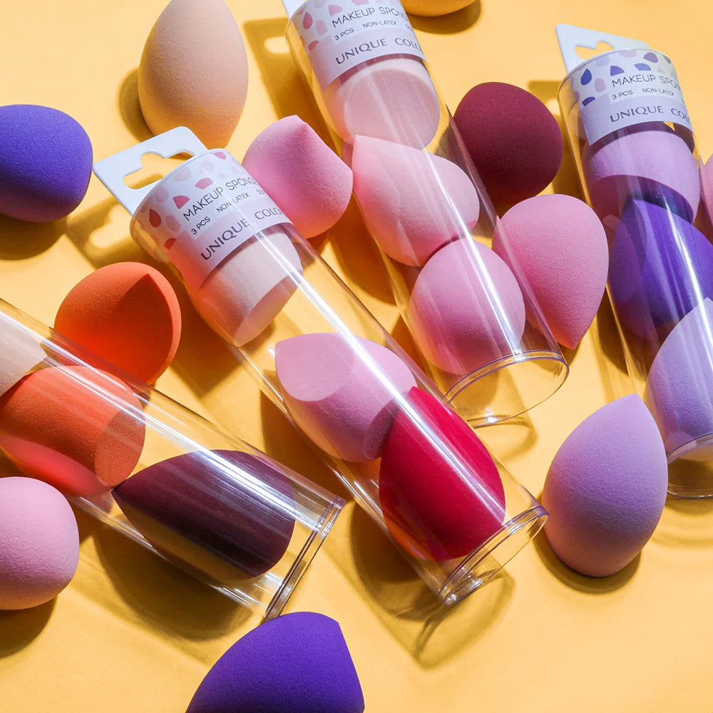 Wholesale Beauty Egg Makeup Sponge Set Dustproof Portable Packaging 3pcs/set Powder Puff