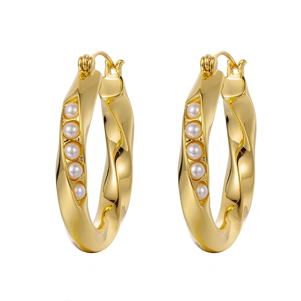 Wholesale Bulk Custom Handmade Designer Fashion Jewelry Daily Wear Layering Weekend Hoop Dangle Chunky Fine for Women Earring