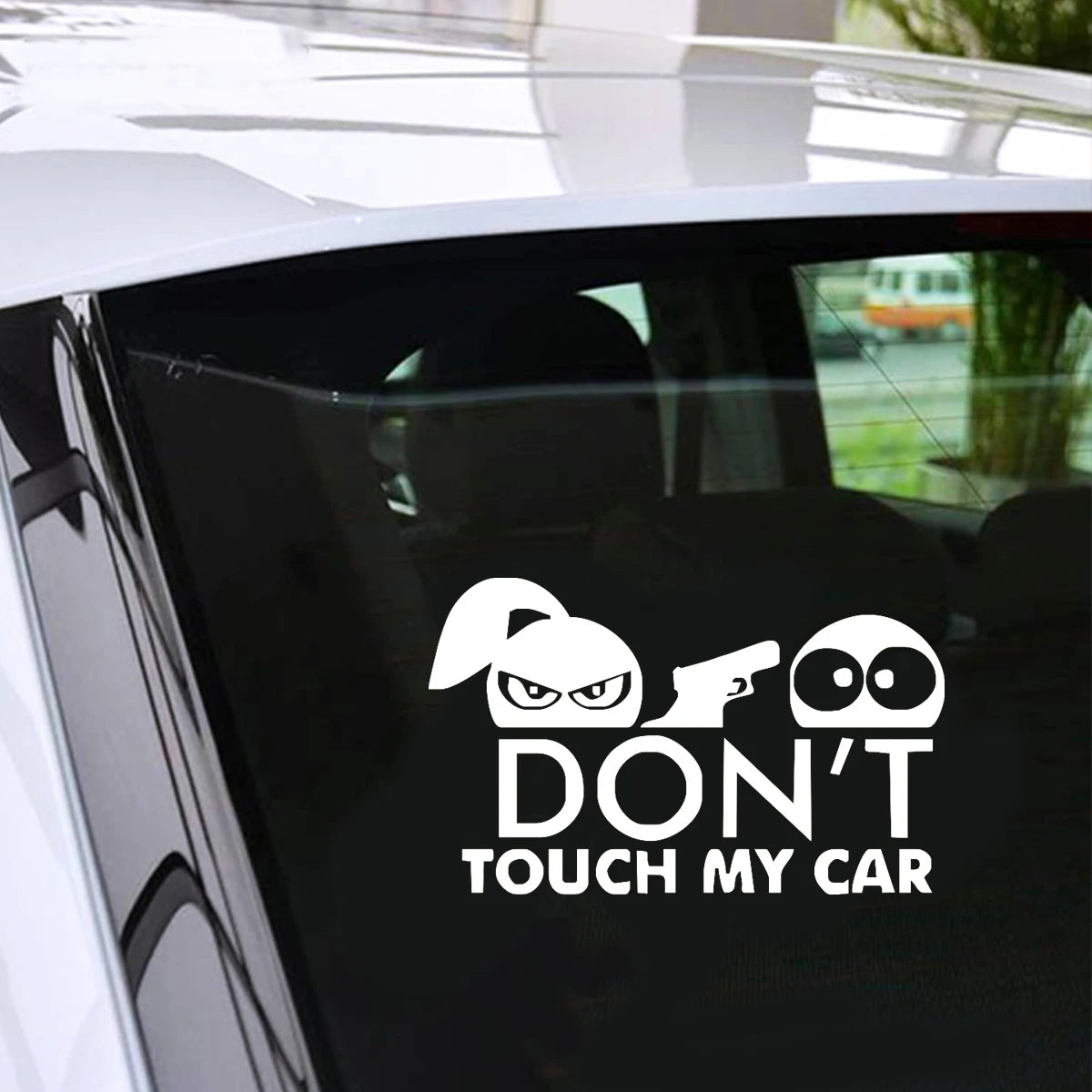Don't Touch My Car Stickers Funny Pattern Truck Motorcycle Removable Decal Vinyl Sticker Gift Die Cut Decals Latop Window Glass