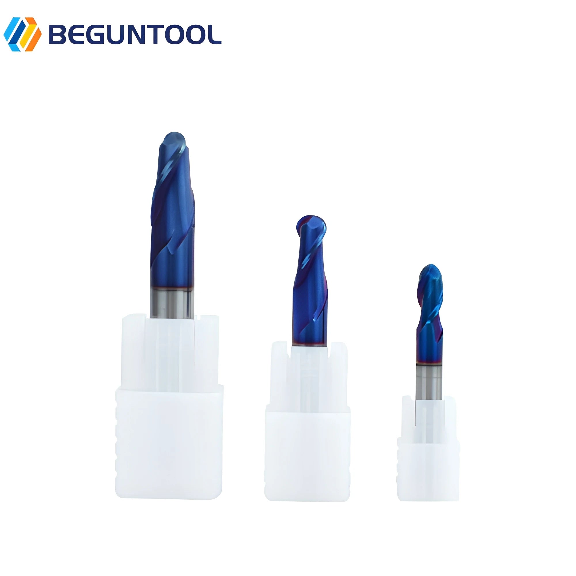 BEGUNTOOL HRC65 AlTin Coated Carbide Ball Nose End Mill CNC Milling Cutter for Steel ODM OEM 4mm