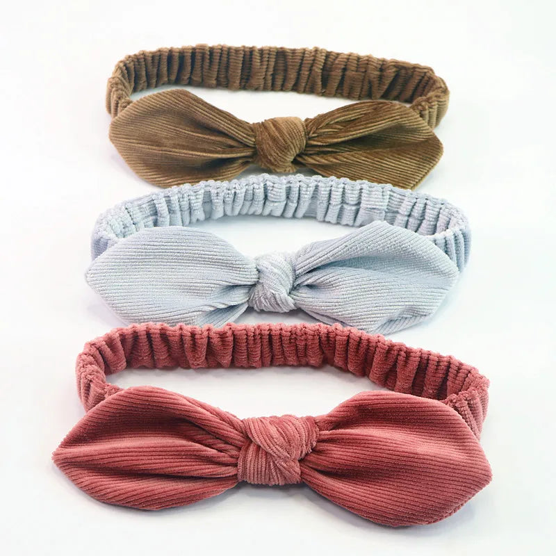 Satin Bow Headband Green & Red Elastic Adjustable Size Customizable Women's Hair Accessory