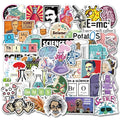 50Pcs Chemistry Experiment Science Sticker for Notebook Waterproof Skateboard Luggage Laptop Study Custom Stickers Printing