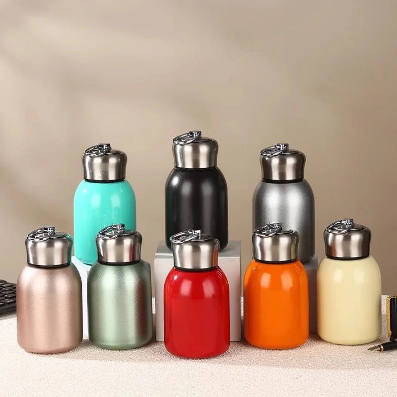 Luxury High Quality Customize Logo 300ML Stainless Steel Lady Drinking Insulated Vacuum Flasks  Tumbler Bottle Cup