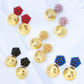 MEIZI JEWELRY Dubai 18k Gold Plated Brazilian Earring Set Diamond Main Stone for Wedding Party Gift for Women Copper Jewelry