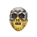 2024 New Trending Product Stainless Steel Men Ring 18K Gold Mask Men Face Punk Biker Skull Jewelry Rings