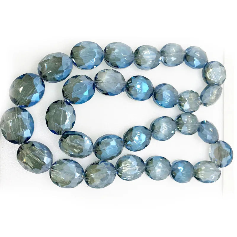 20*24mm Bull's Eye Beads Diy Jewelry  Material Colorful Transparent Faceted Loose Tile Crystal Glass Beads for Jewelry Making