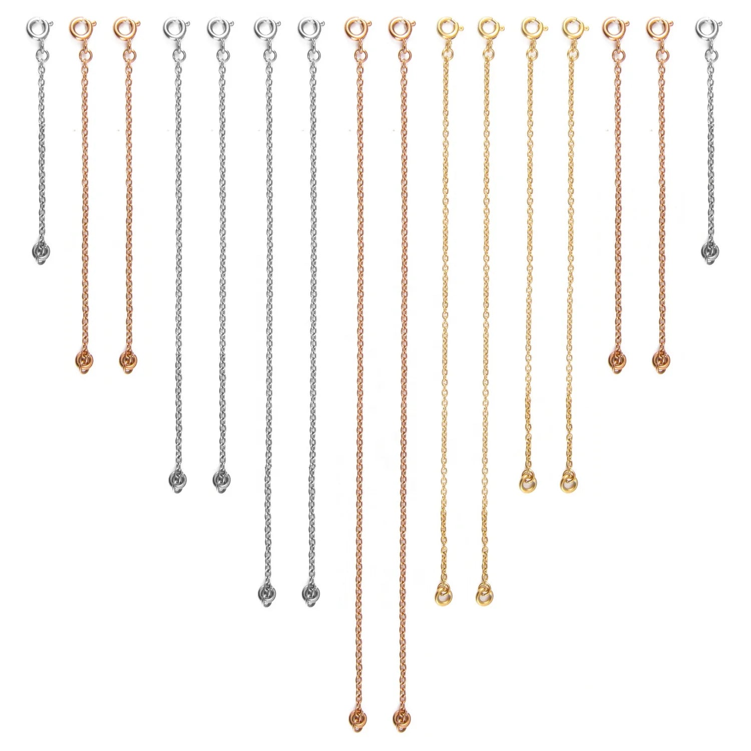 Wholesale Stainless Steel Extension Tail Chain With Round Clasps Bracelet Necklace Extension Chain Accessories for DIY Jewelry