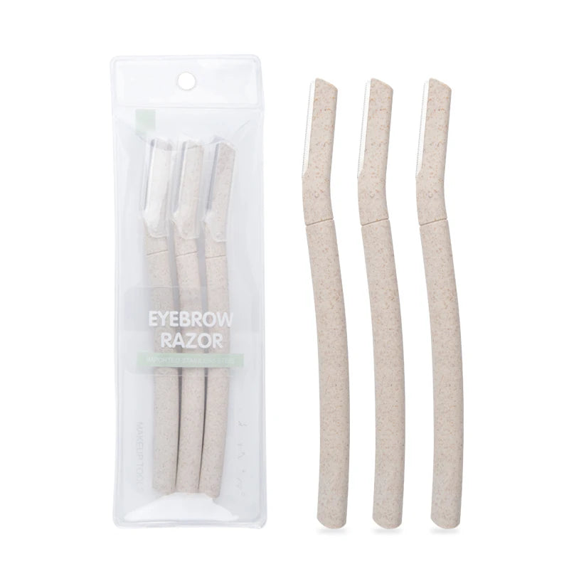 Hot Selling Biodegradable Wheat Straw Japanese Blade Eyebrow Razor Woman's Face Trimmer