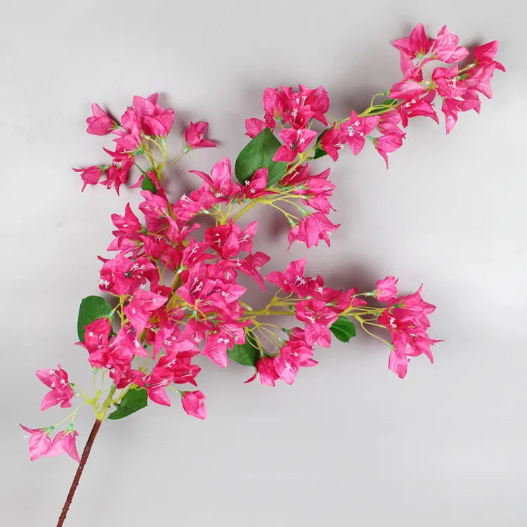 AF0410 Wedding Centerpiece Artificial Decorative Flowers Red Silk Bougainvillea Speetabilis Artificial Flower With Leaves