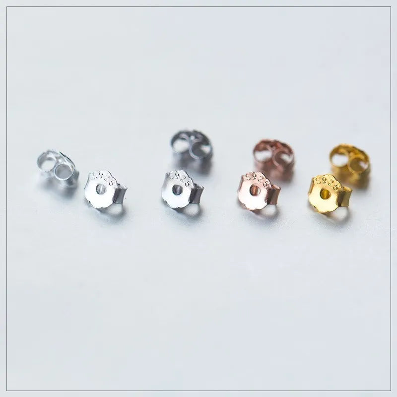 Fashion Jewellery Accessories DIY Parts Butterfly Earring Backs Stoppers Earnuts Ear Plugs 925 Sterling Silver Jewelry Findings