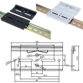Aluminum Alloy 100mm Wide Electrical Guide Rail Buckle Power Switch Snaps with Convenient Snap Hook