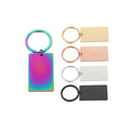 Customized Logo Key Chain Stainless Steel Keychains with Laser Engraved Blank Tags Mirror Polished and Plated Model