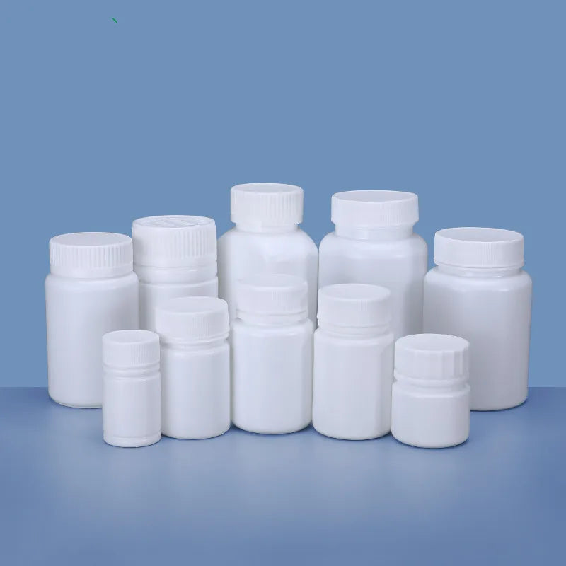 UMETASS Blank White HDPE Empty Plastic Medicne Pill Vitamine Bottle for Storage MedicinePillCapsule