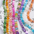 Colorful 10mm Wholesale Heart Shape Natural Mother of Pearl Shell Strand
