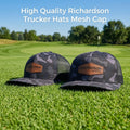 Suede Blank Country Gorras Cap Custom Leather Patch Embroidery logo Hat Richardson 112 Camouflage Outdoor Sport Trucker Mesh Hat