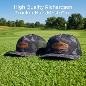 Suede Blank Country Gorras Cap Custom Leather Patch Embroidery logo Hat Richardson 112 Camouflage Outdoor Sport Trucker Mesh Hat