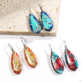 New Beautiful Bohemian Elegant Women Custom Jewelry Double-color Emperor Stone Charm Pendant Earring Teardrop Dangling Earring