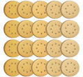 In Stock 1800PCS 5 Inch Gold Sanding Discs 60-220 Grit Hook & Loop 8 Holes Aluminum Oxide for Orbital Sander Fast Delivery