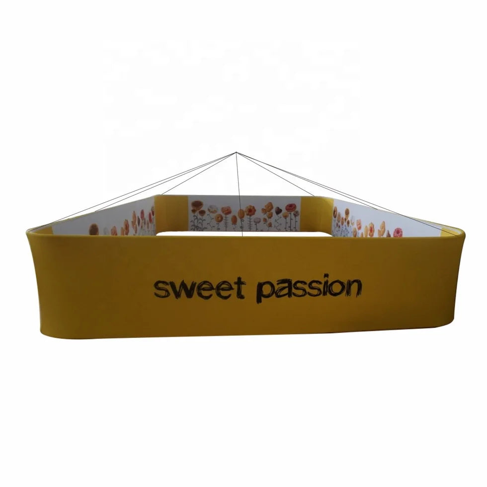Sky Tube Square Ceiling Hanging Aluminum Frame Waterproof Fabric Display Banner 150x300cm