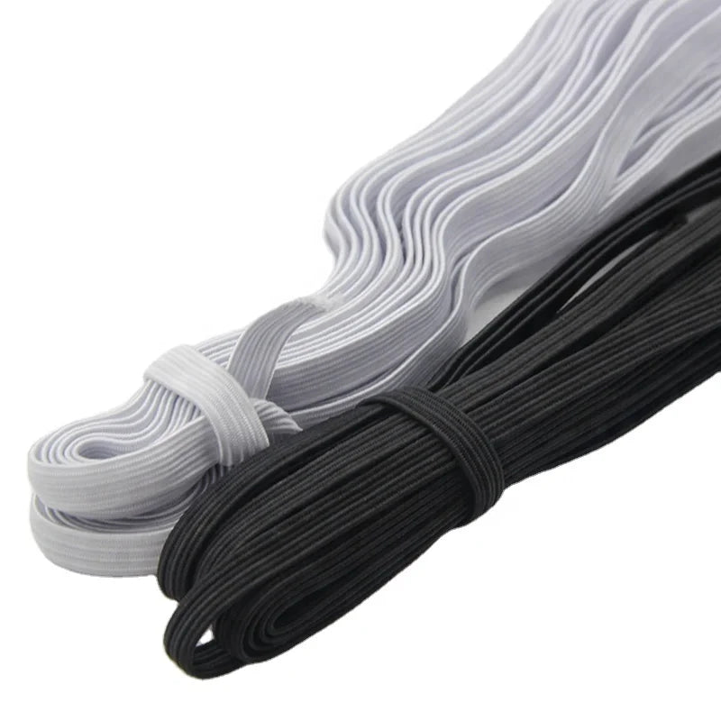 Factory Supply Maoyuan Custom Elastic Braid Thick Polyester+Latex Webbing 6mm Width Printed Logo Garment Bags Shoes Home