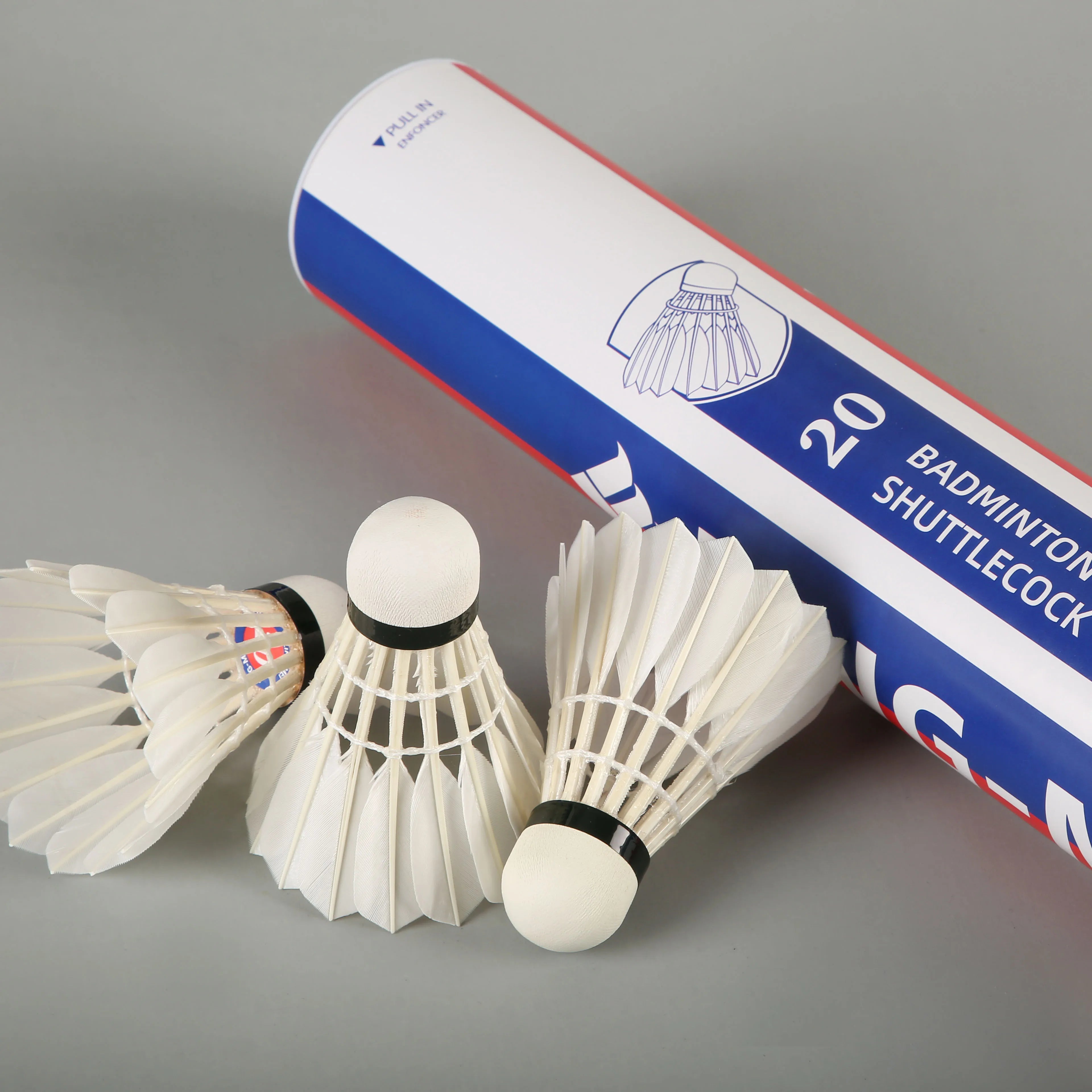 Most Durability All Round Badminton Goose Feather Badminton Shuttlecock for International Tournament