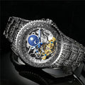 Forsining Men Tourbillion  Mechanical Wrist Watch Moon Phase Stainless Steel Male Relogio Masculino Watch for Men