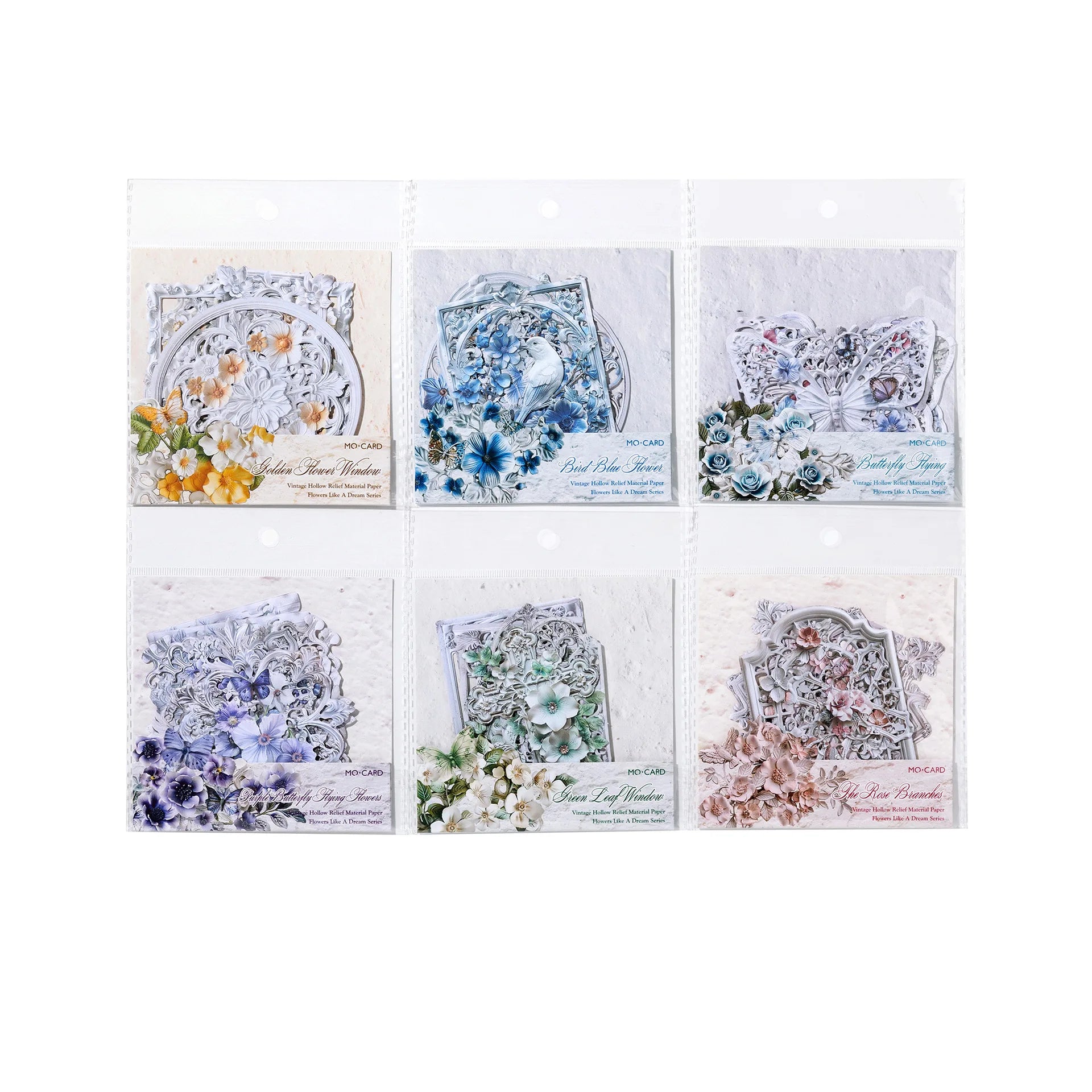 10pcs/pack Material Paper Flowers Like a Dream Series Retro Hollow Handbook DIY Material Decorative Bottoming