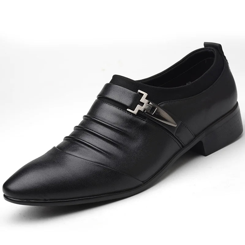 2026 Factory Elegant Stylish Dress PU Leather Elevator Shoes Men