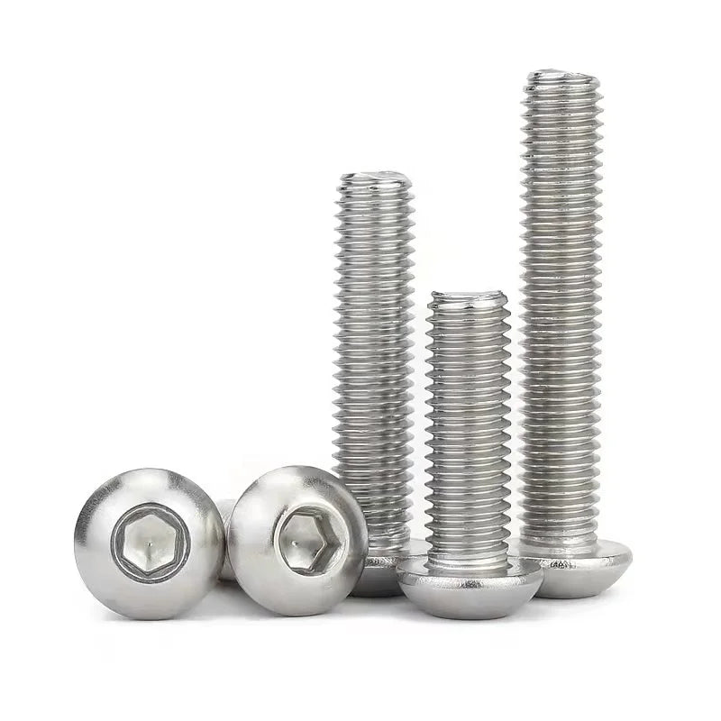ISO7380 Stainless Steel 304 Cap Head Screw 80mm Length M6 M3 M4 M8 M12 Fine Thread Sizes ISO/DIN Plain Plating for Connecting