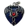 Reiki Lapis Lazuli Pterosaur Shape Heart Pendant for DIY Jewelry Making Retro Jewelry Accessories