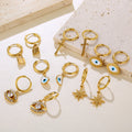 In Stocks Hypoallergenic Huggie Hoop Earrings Set for Gift Cubic Zircon Dubai 24k Gold Plated Jewelry Fashion Earrings for Women MegaBDM