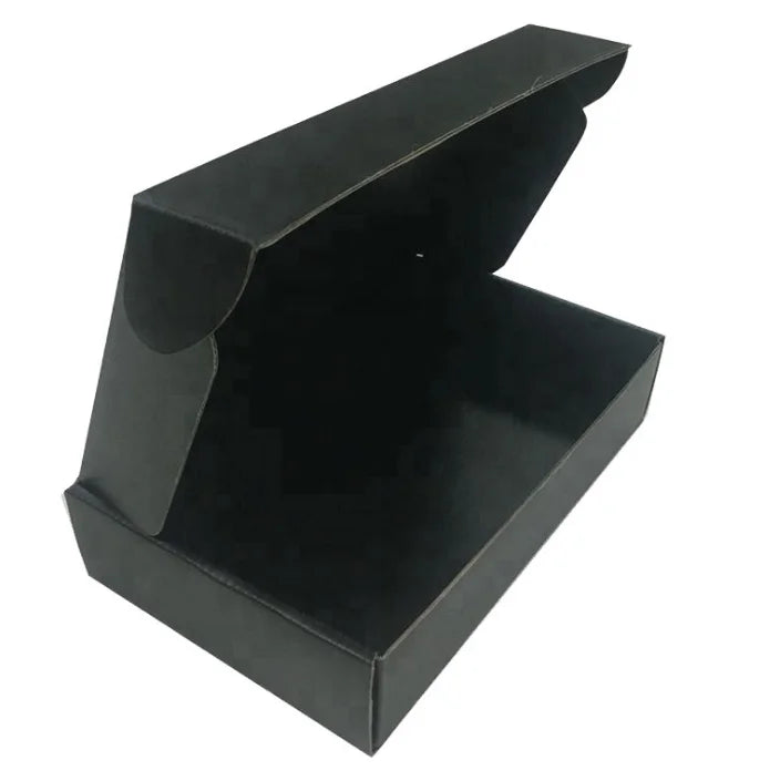 Custom Recyclable Color Gift Corrugated Carton Black and Kraft Paper Packaging Box