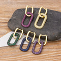 QIKU New Arrival Punk Drop Earrings Copper Zircon 5 Colors Crystal Women Jewelry Vintage Accessories Gift Wholesale Dropshipping