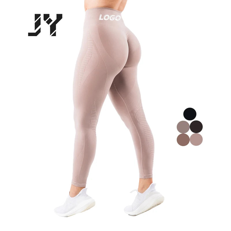 Joyyoung 2024 Latest Products Slim Nylon Sport Suit Women Yoga Legging Pants  Workout Yoga Pants Leggings Gym Leggings