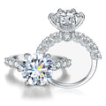Gra Certified Real 5CT Big Moissanite Diamond Engagement Ring for Women 925 Sterling Silver With Rhodium Plated Fine Jewelry