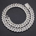 Fashion Hip Hop Men's 14mm Baguette Cuban Link Neck Chain Gold Plated Copper AAAAA Zircon Iced Out Jewelry Necklace