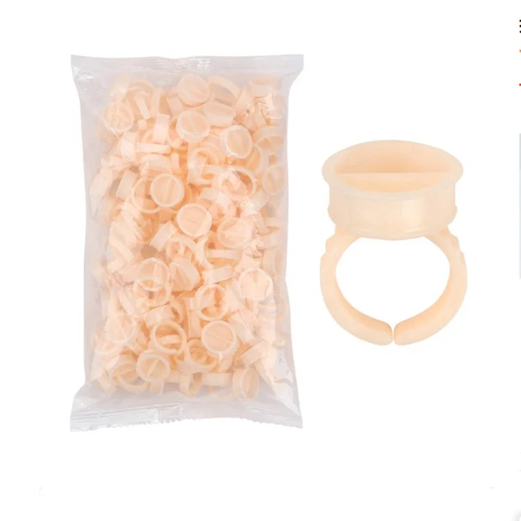 Wholesale Top Quality Lash Tools 100 Pcs Silicone Glue Ring for Eyelashes Extensions