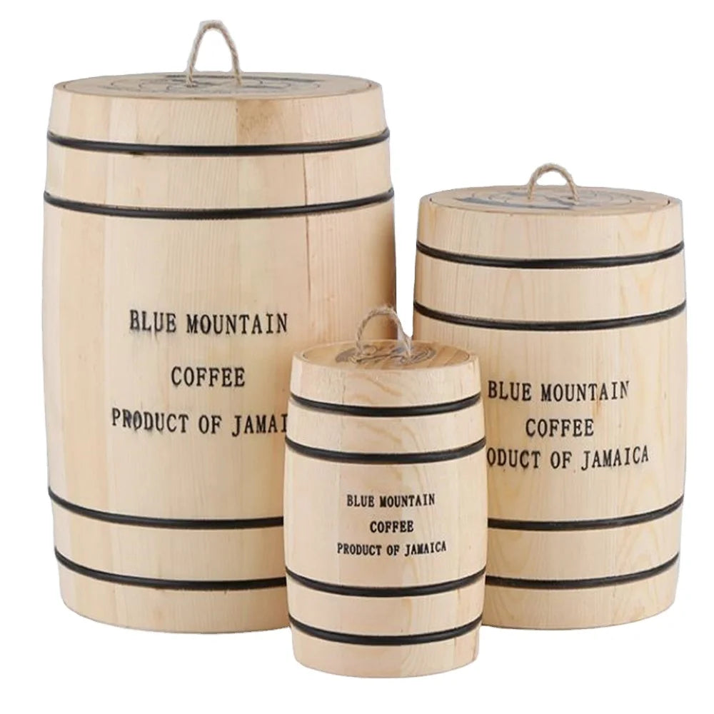 Coffee Beans Oak Barrels Storage Tanks Coffee Beans sealed tank bar Decoration Wooden Barrels CNLF