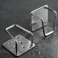 Metal Drain Drying Rack with Adhesive Hooks Kitchen Wall Sponge Holder and Sink Caddy Organizer Kitchen Storage Rack