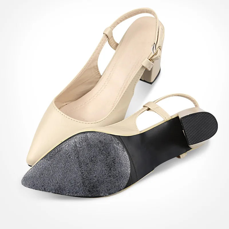 Self-Adhesive Clear Sole Guard Shoe Grips Round Tip Anti-Slip Protector for High Heels Toe Cap