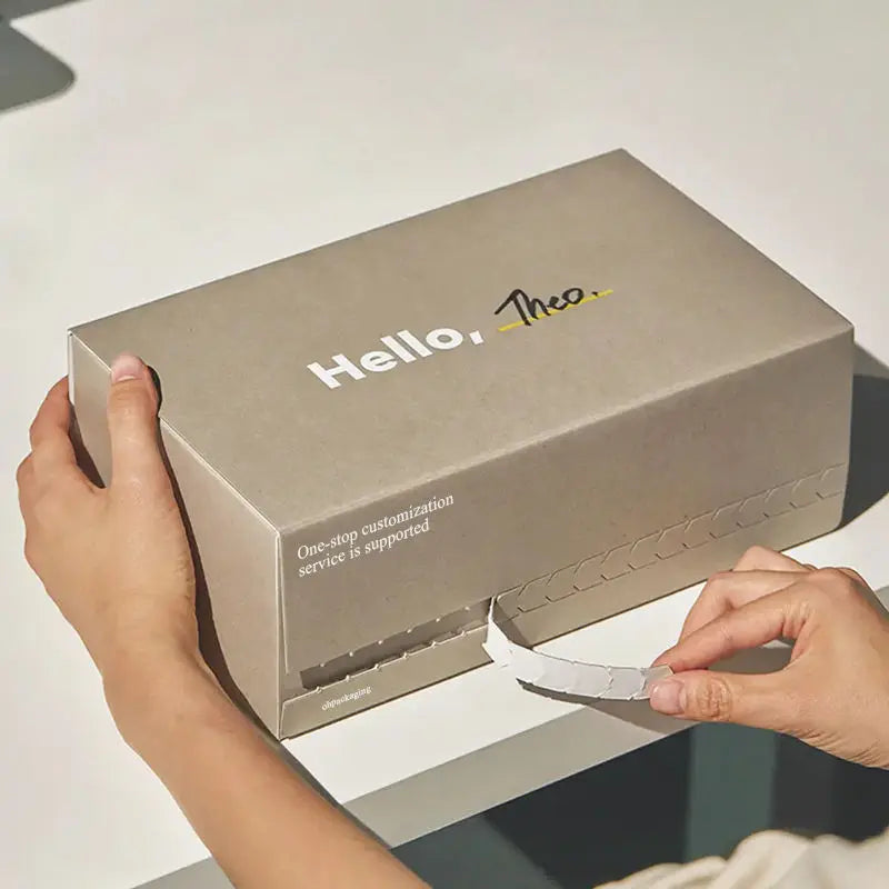 Custom Corrugated Cardboard Paper Folding Mailing Packaging Tear Strip Printed Self Sealing Mailer Box