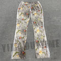 Manufacturers Custom Baggy Cotton All Over Print Camouflage Jogging Sweat Pants Flared Sweatpants for Men