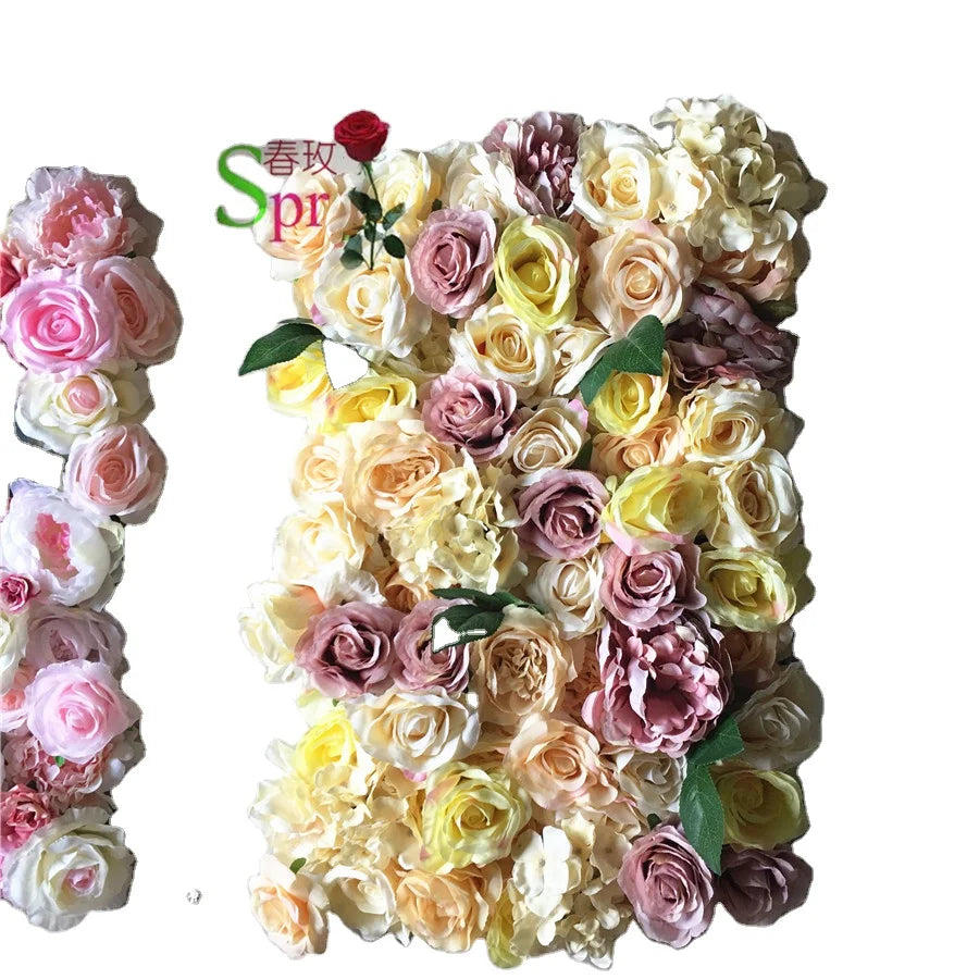 SPR New Fashion Handmade Artificial Flower Wall Panel & Backdrop for Wedding and Mother's Day Decorations MegaBDM