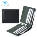 Factory Price Custom Carbon Fiber Genuine Leather RFID Blocking Slim Money Wallet Cardholder for Men Fashion